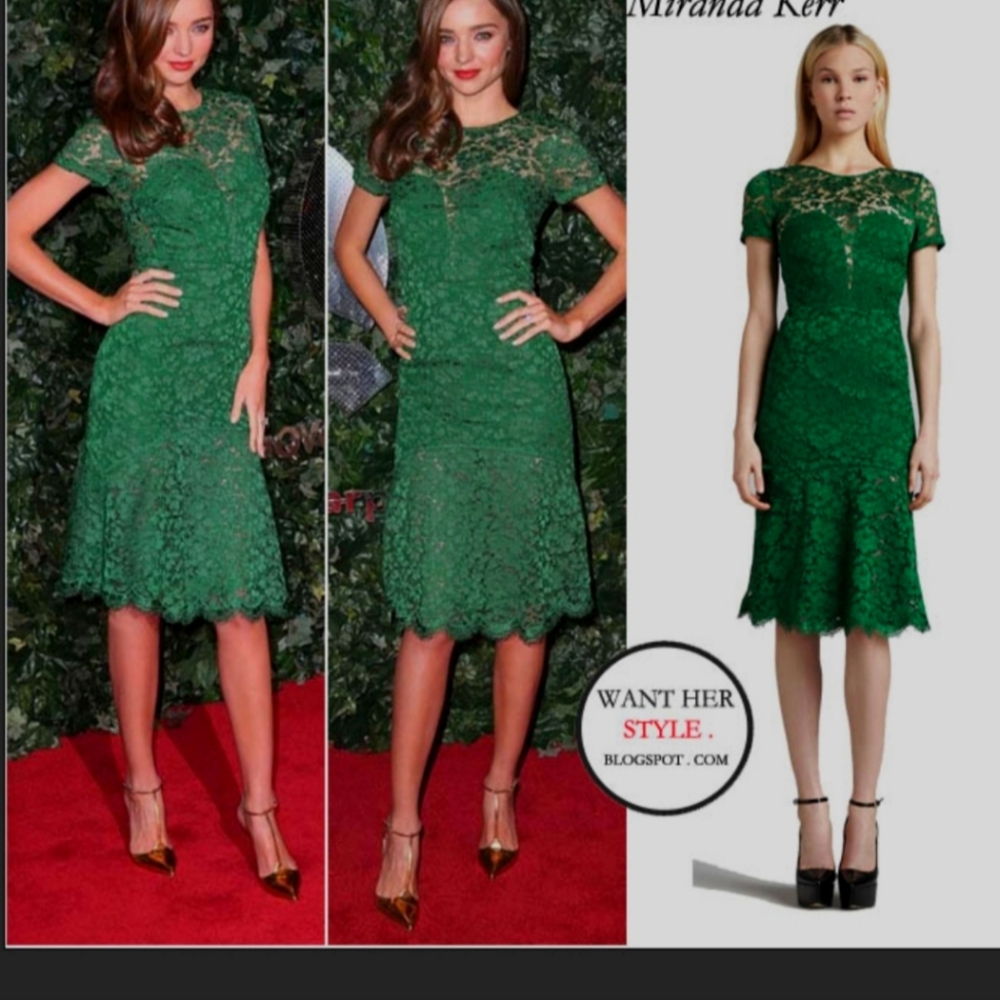 Vibrant white lace short sleeve dress from Burberry Prorsum